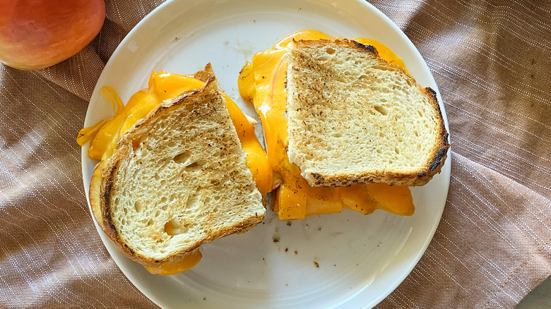 grilled cheese on a plate 
