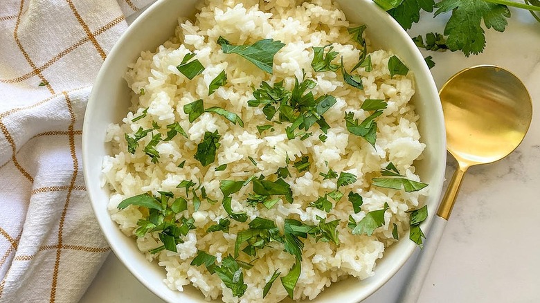 rice with cilantro