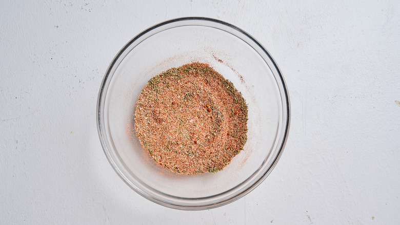 Spices combined in a bowl
