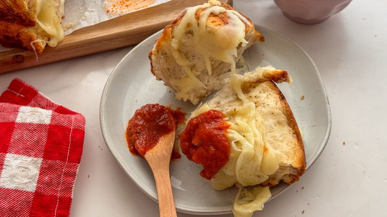pull-apart bread on plate
