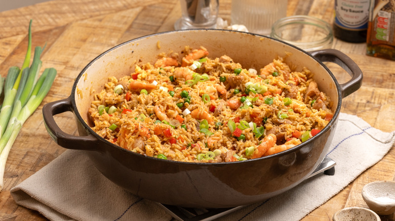 chicken and shrimp fried rice