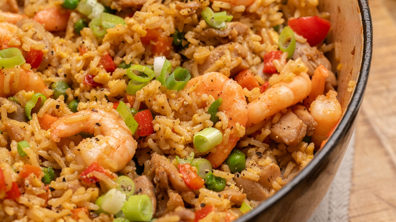 chicken and shrimp fried rice