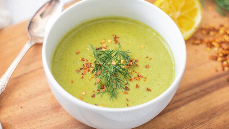 bowl of asparagus soup