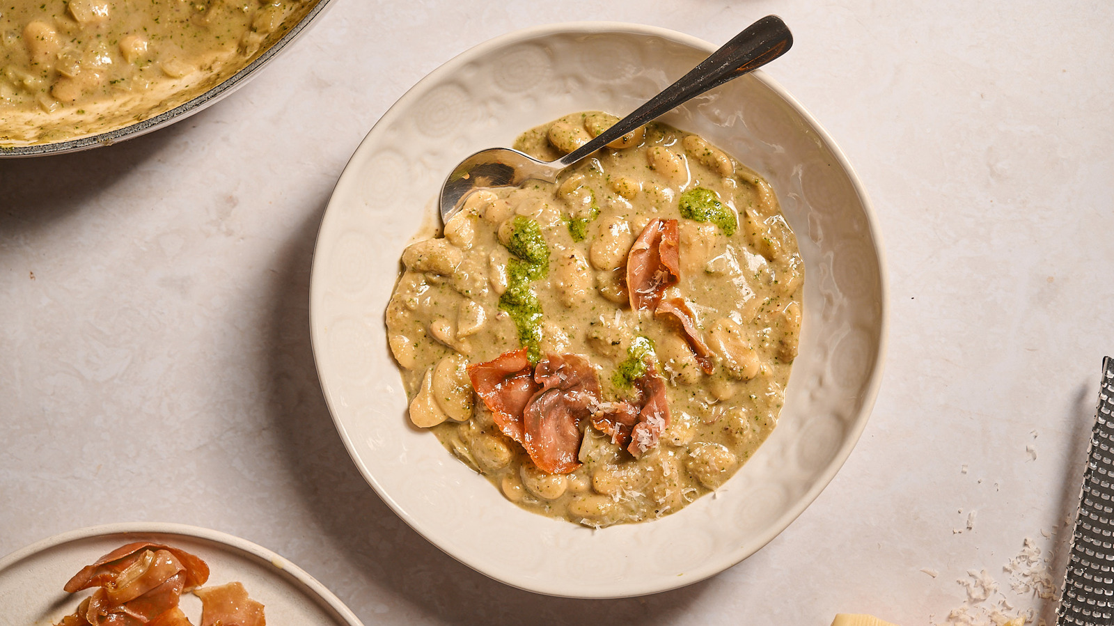 Easy Creamy Pesto Beans Recipe - Tasting Table