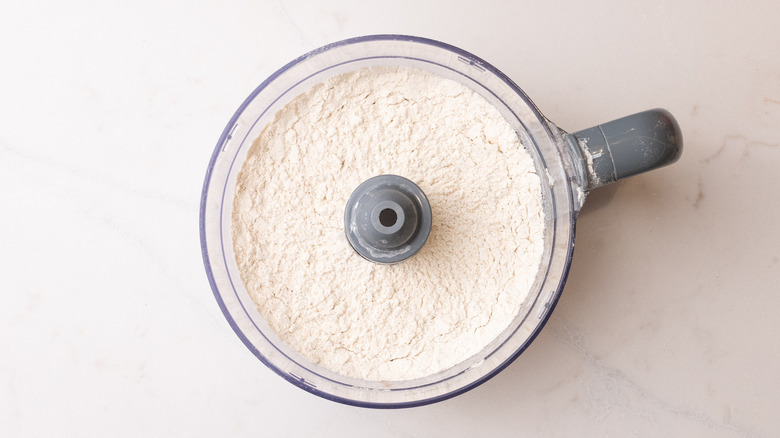 flour mixture in food processor
