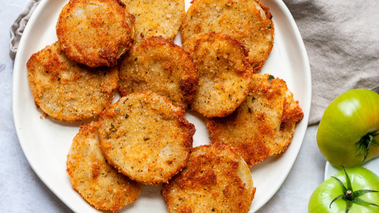 fried green tomatoes on plate 