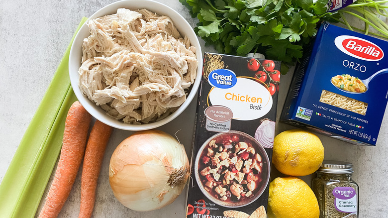 lemony Chicken Orzo Soup ingredients