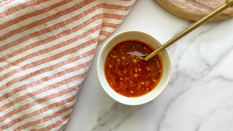 red sauce in bowl