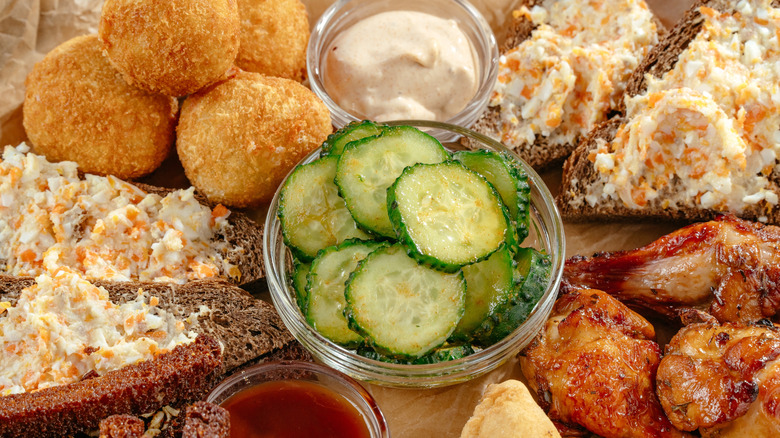 selection of varied appetizers