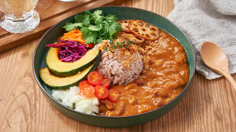 Bowl of pumpkin curry