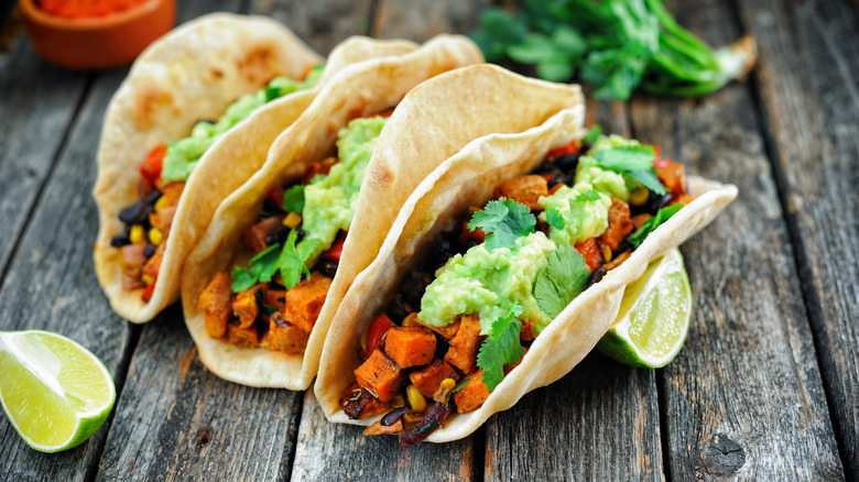 Roasted sweet potato tacos
