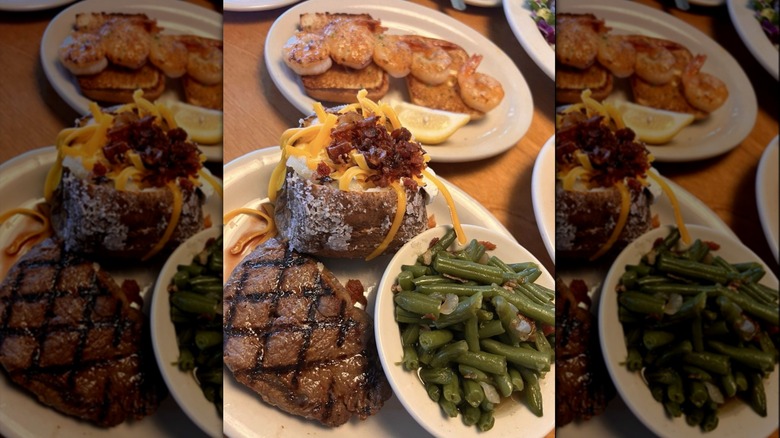 Texas Roadhouse Early Dine sirloin steak with grilled shrimp