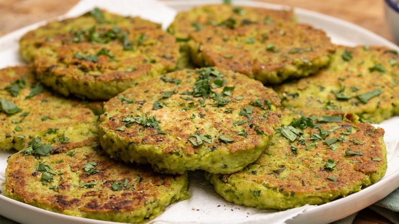 edamame fritters with dipping sauce