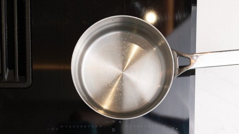 Pot of water on stovetop