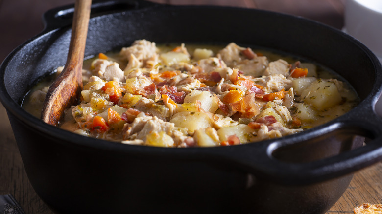 chunky soup with potatoes