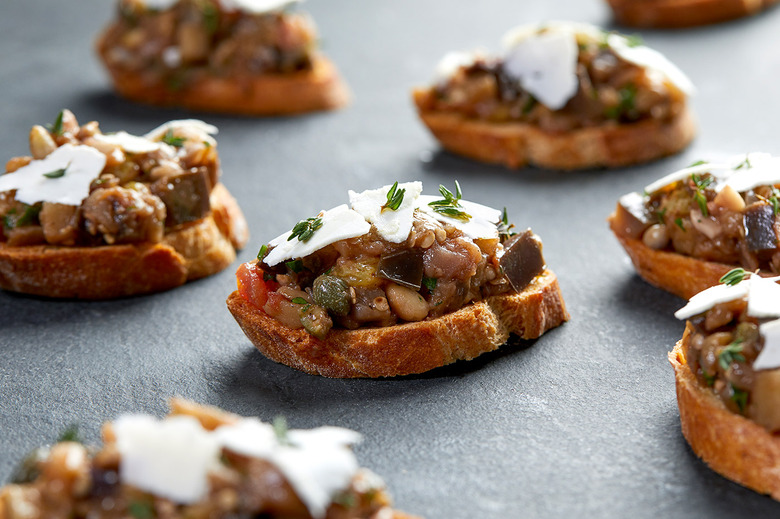 Eggplant Caponata Crostini Recipe