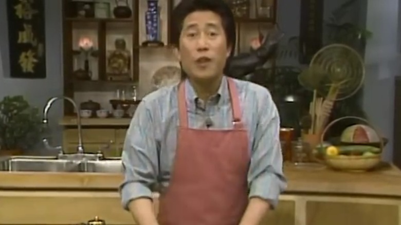 Martin Yan standing at a counter in a screenshot from "Yan Can Cook"