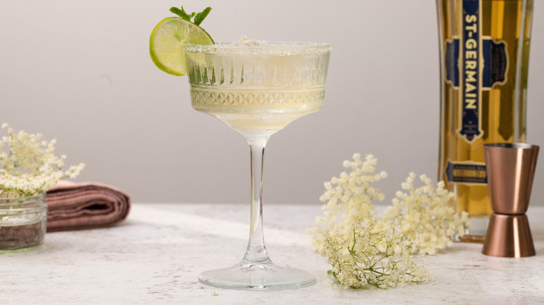 Elderflower margarita cocktail 