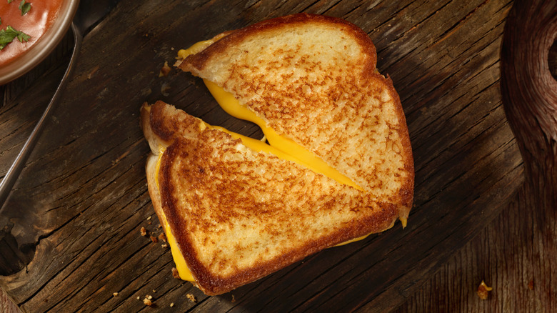 Grilled cheese on a board