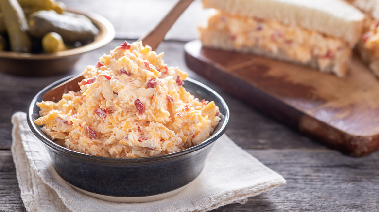 Bowl of pimento cheese 