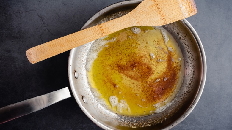 brown butter in pan