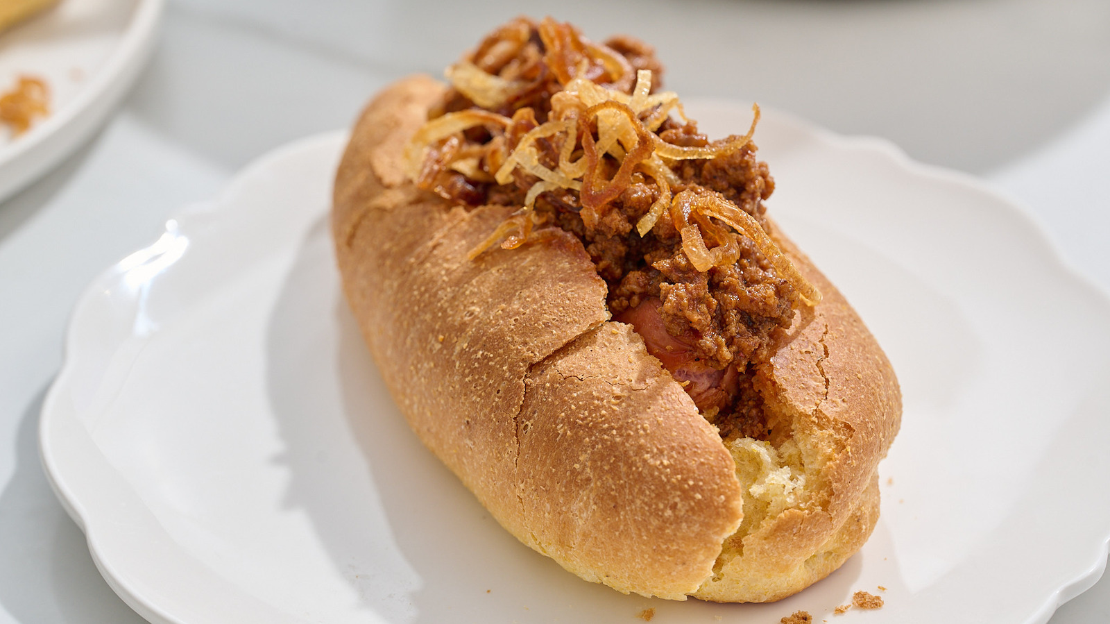 Elevated Chili Dogs With Homemade Cornbread Buns Recipe