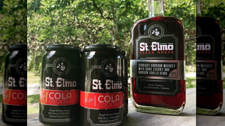 Cans and bottle of Elmo Cola