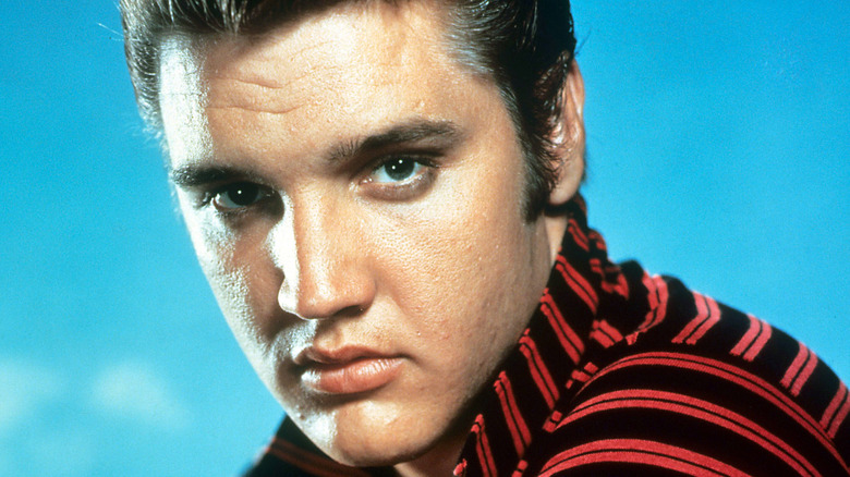 Elvis Presley looks into the camera