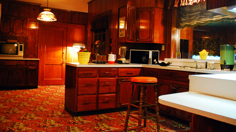 Elvis Presley's carpeted kitchen at Graceland