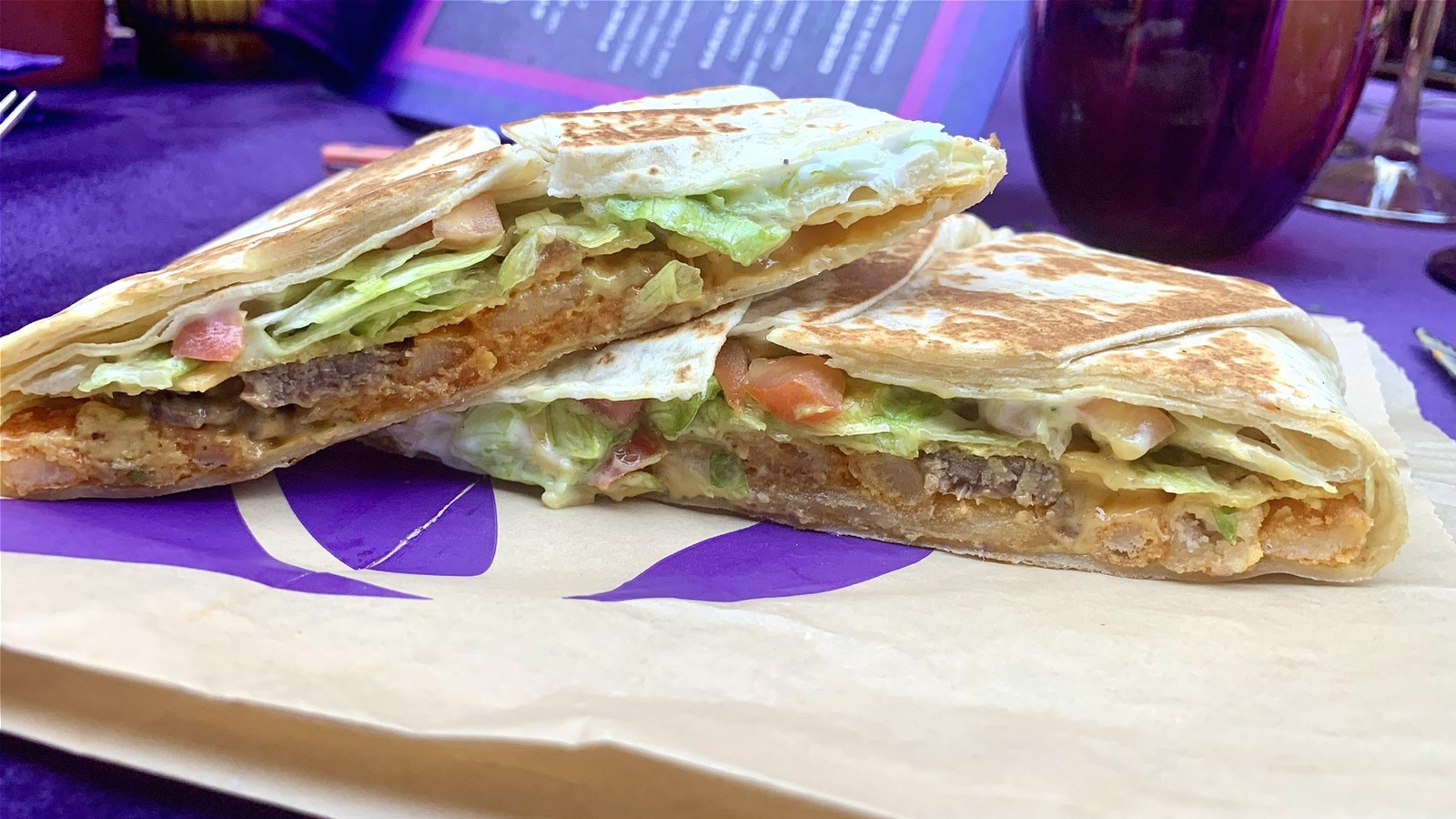 I Tried Taco Bell's Fan-Created California Crunchwrap - And It's A Heavy Hitter - Tasting Table