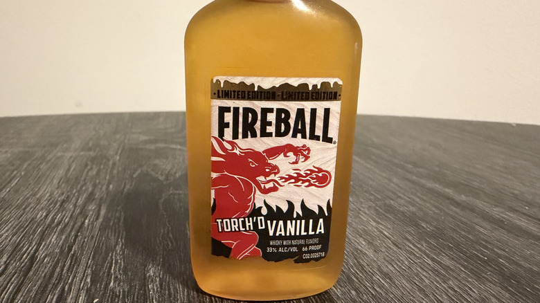 Close-up of the Fireball Torch'd Vanilla label
