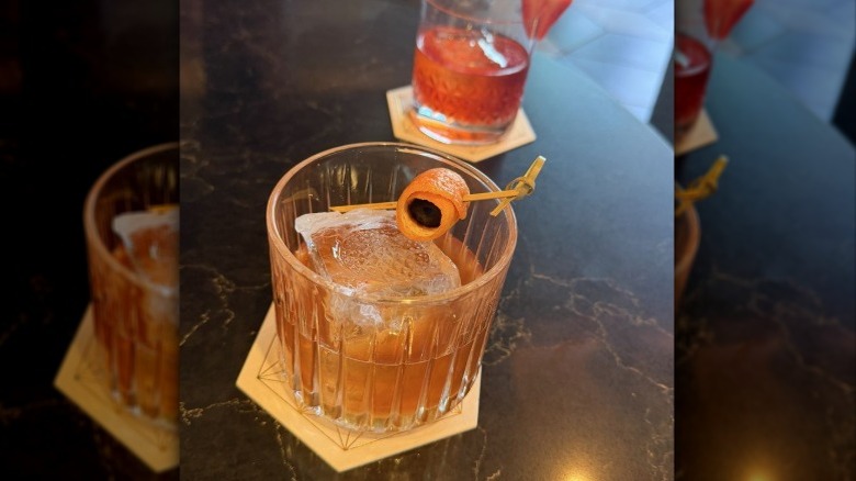 bourbon cocktail at GEO-82