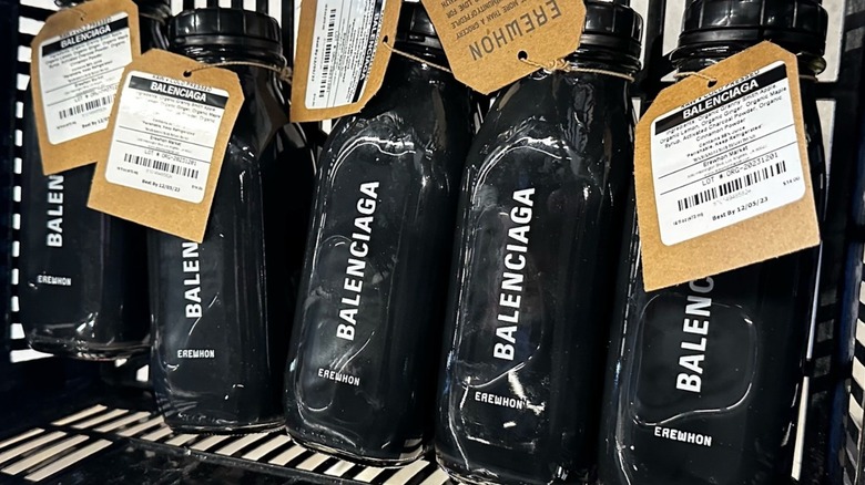 bottles of Balenciaga juices