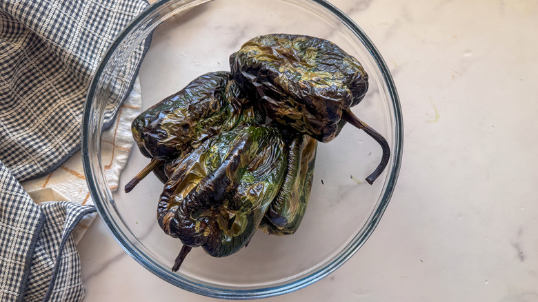 poblano peppers in bowl