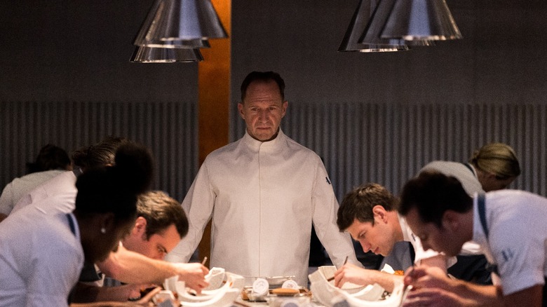 Ralph Fiennes acts in "The Menu"