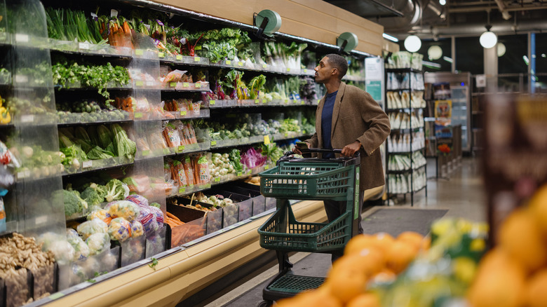 shopping in grocery store