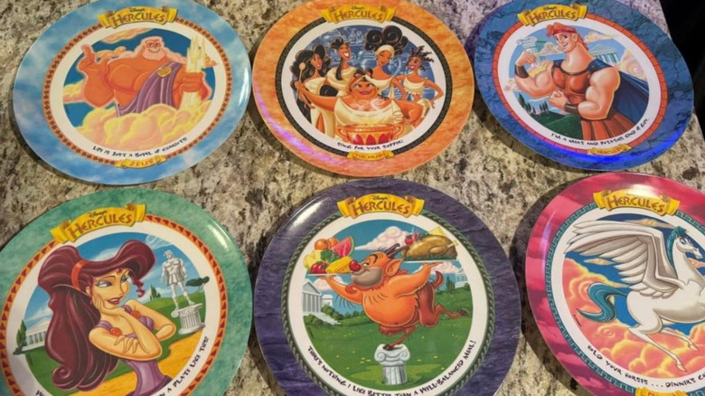 A complete set of McDonalds Hercules plates from 1997