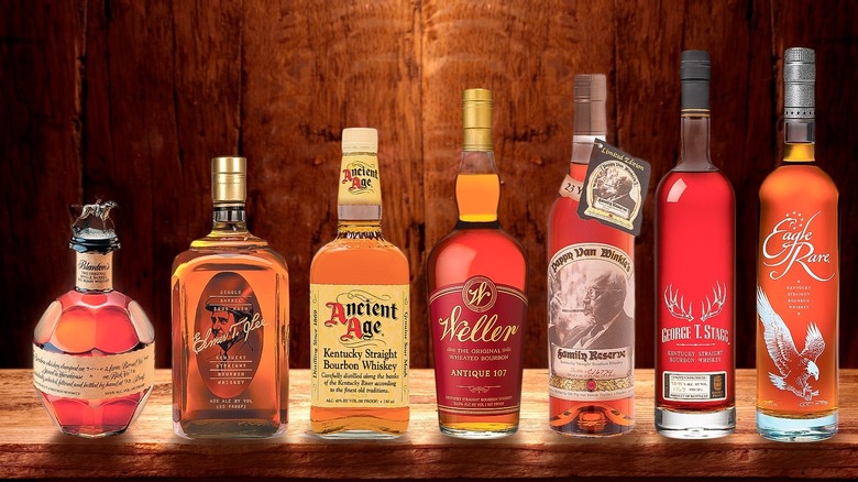 Collection of Buffalo Trace bourbons