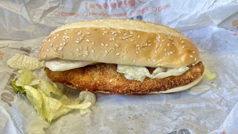 Original Chicken Sandwich on a wrapper