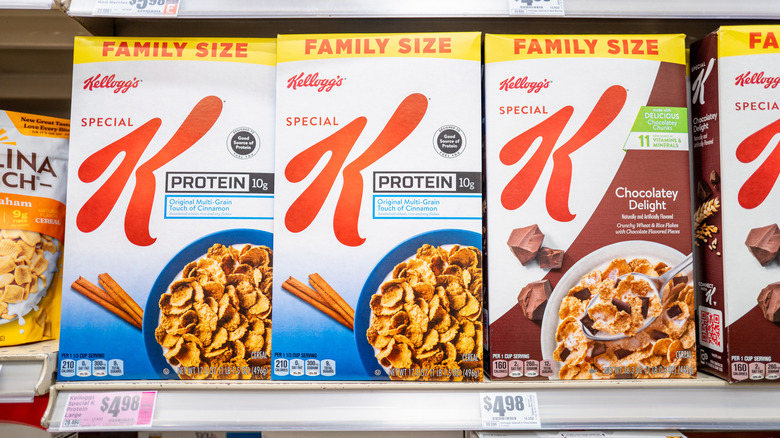 Special K cereal boxes on store shelves