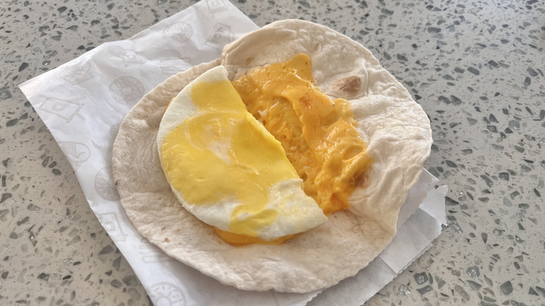 Egg and cheese on the counter