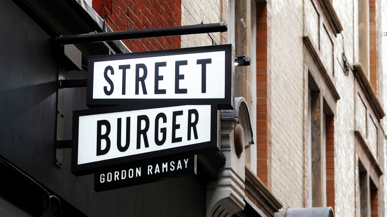 Gordon Ramsay Street Burger sign