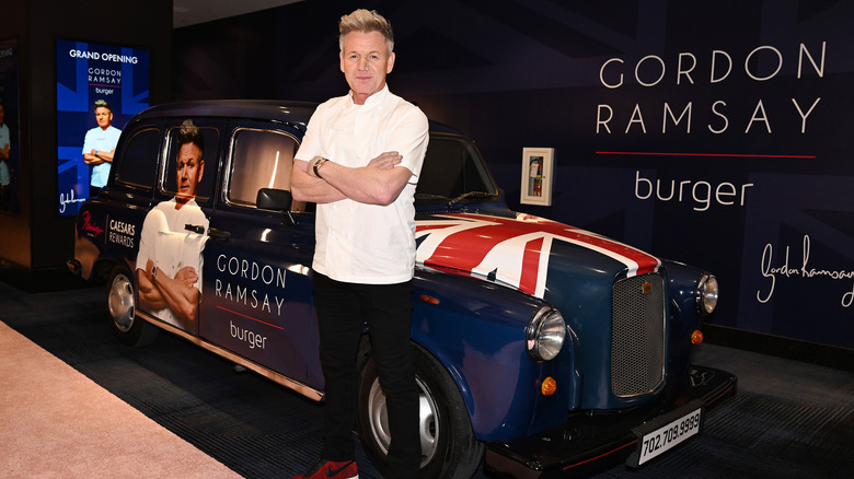 Gordon Ramsay at Gordon Ramsay Burger opening
