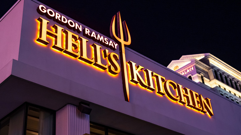 Exterior of Gordon Ramsay Hell's Kitchen restaurant