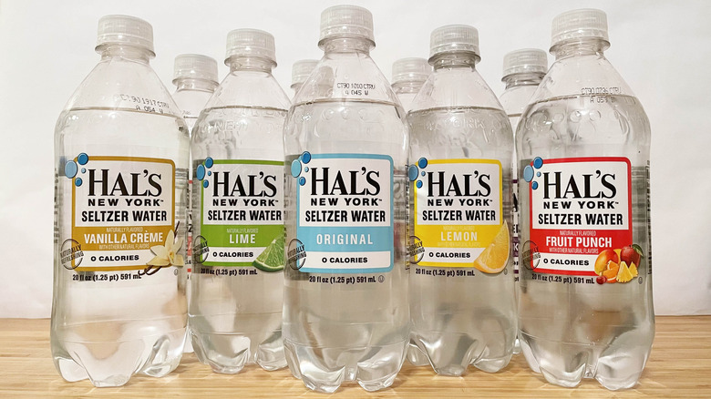 Bottles of Hal's seltzer