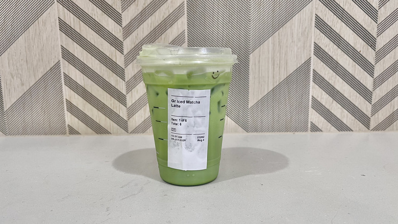 Regular Matcha Latte side view