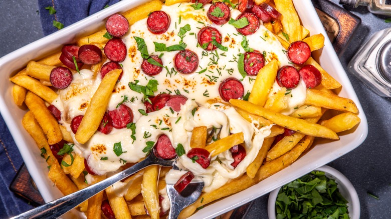 loaded pizza fries
