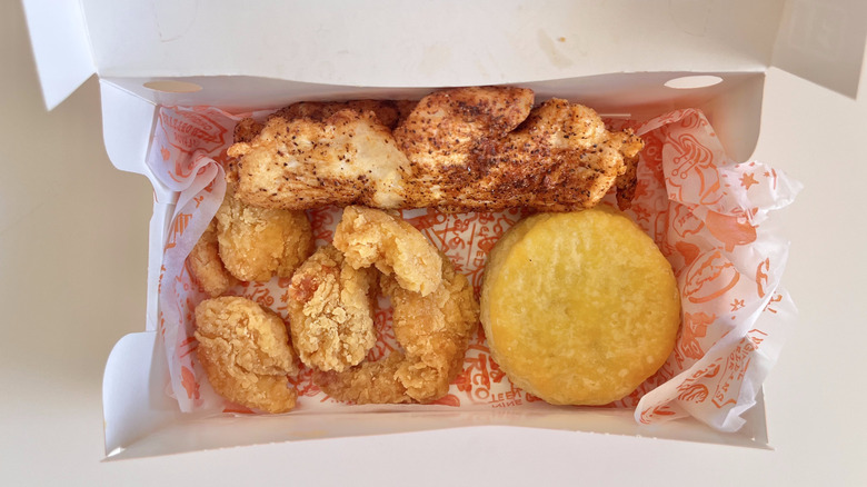 Surf & Turf box with biscuit from Popeyes