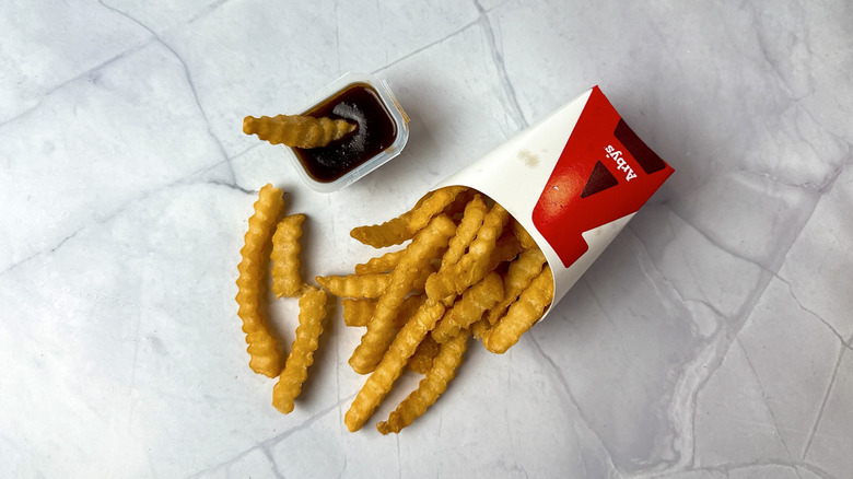 Arby's hickory smoked BBQ sauce and french fries