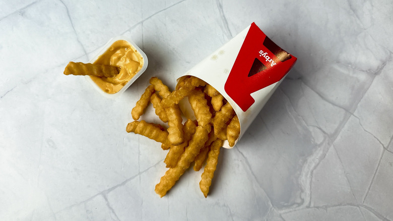Arby's honey dijon mustard and french fries